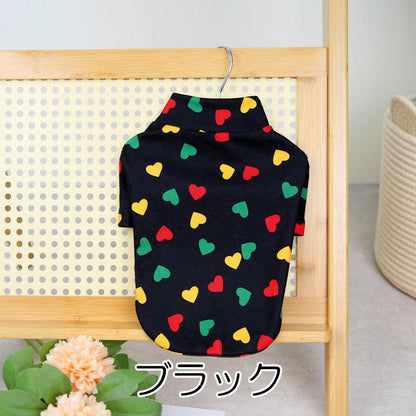 【犬服 犬 服 犬の服 春服 秋服用】カラフルハートシャツ【袖ありおしゃれドッグ ペット ウェア アウトレット ダックス トイプードル チワワ タムベディ パピヨン】[CN]