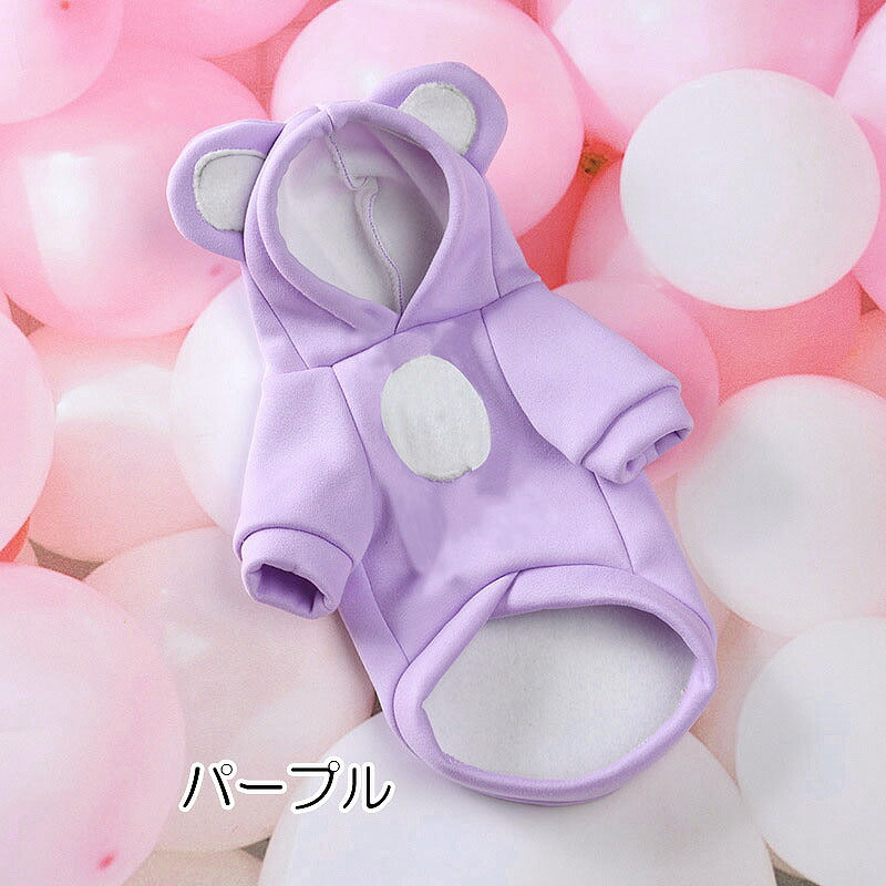 《名入れ可能》【犬服 犬 服 犬の服 名入れ 秋 冬用】カラフルモンキーパーカー【サル 耳付き お腹 裏起毛 ドッグ ペット ウェア ダックス トイプードル チワワ タムベディかわいい】[CN]