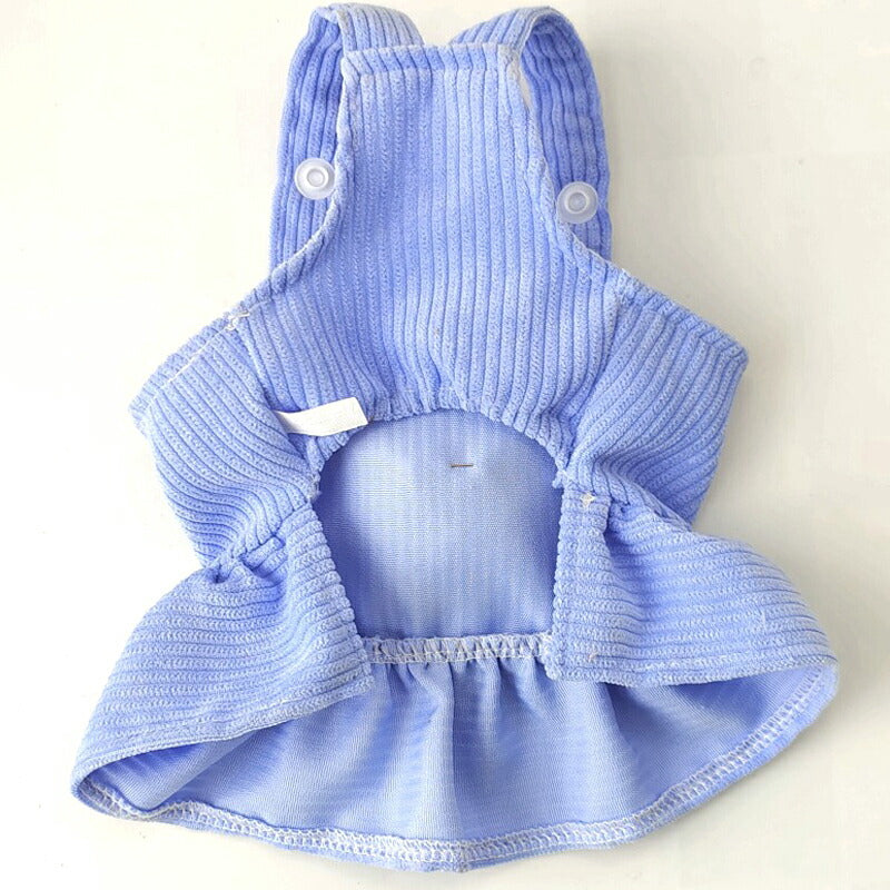【犬服 犬 服 犬の服 秋服 冬服用】コーデュロイワンピース【うさぎ モチーフ ジャンパースカートドッグ ペット ウェア ダックス トイプードル チワワ タムベディ かわいい ポメラニアン】[CN]