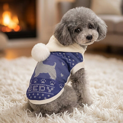 【犬服 犬 服 犬の服 秋服 冬服用】愛犬のお名前入り カウチンパーカー【セーター風 フリース フード 日本製ドッグ ペット ウェア ダックス トイプードル チワワ タムベディあったか 豆柴】(S/3/RI/H/)