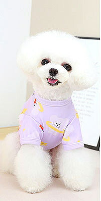 【犬服 犬 服 犬の服 春服 夏服用】クリームカラーシャツ【ドッグウェア パステルカラー ライオン チューリップ ドッグ ペット ダックス トイプードル チワワ タムベディ愛らしい シーズー】[CN]