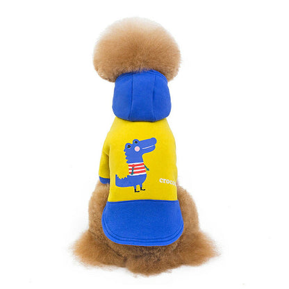 【犬服 犬 服 犬の服 秋服 冬服用】クロコダイルパーカー【ワニ 袖あり 裏起毛 男の子ドッグ ペット ウェア ダックス トイプードル チワワ タムベディかっこいい シーズー】[CN]