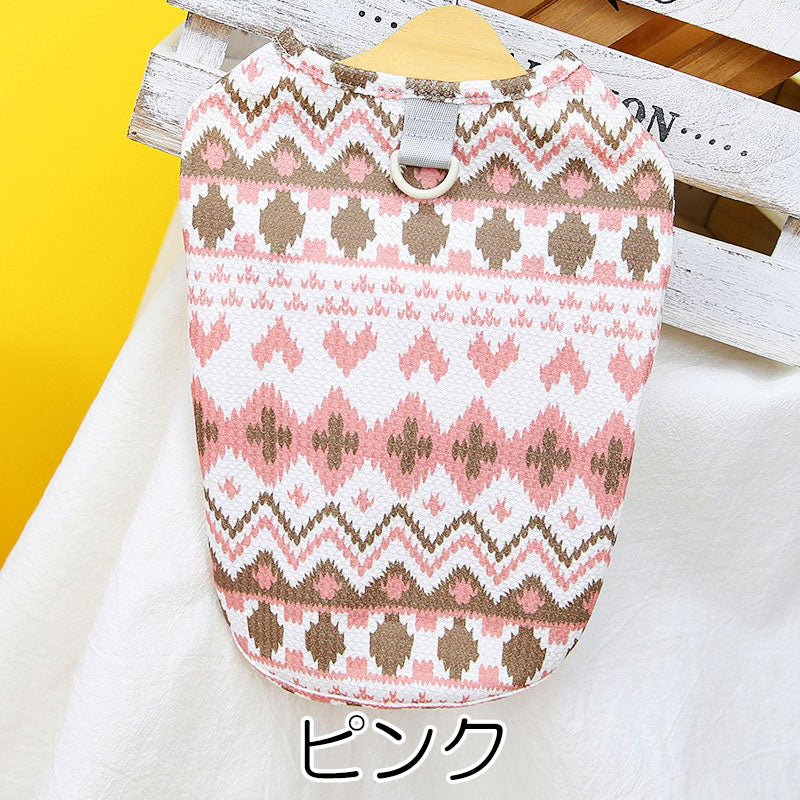 【犬服 犬 服 犬の服 春秋服 夏服用】《名入れ可能》クロスステッチシャツ【刺繍風 模様 おしゃれ カントリードッグ ペット ウェア ダックス トイプードル チワワ タムベディ】[CN]