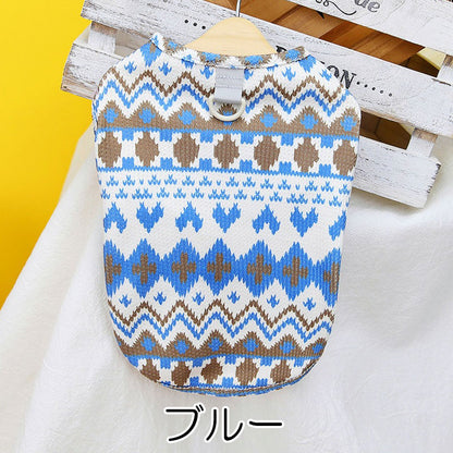 【犬服 犬 服 犬の服 春秋服 夏服用】《名入れ可能》クロスステッチシャツ【刺繍風 模様 おしゃれ カントリードッグ ペット ウェア ダックス トイプードル チワワ タムベディ】[CN]