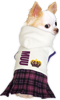 【犬服 犬 服 秋冬 犬の服 名入れ】愛犬のお名前入り クラウンチェック ワンピース【ドッグウェア クラウン 女の子 トイプードル チワワ ダックス おしゃれ タムベディ】[GI](H/)