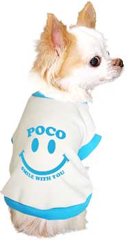 【犬服 犬 服 秋冬 犬の服 ドッグウェア 名入れ】愛犬のお名前入り カラフルスマイルウィズユー 中型犬用【ニコちゃん ダックス トイプードル チワワ おしゃれ ポメラニアン タムベディ】(O/3/RI/H/)