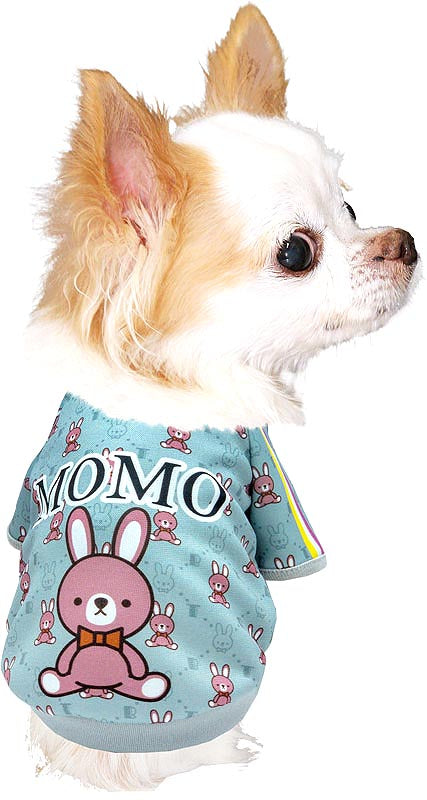 【犬服 犬 服 犬の服 名入れ 秋服 冬服用】愛犬のお名前入り キュートモノグラムラグラン【スポーティ うさぎ 袖あり ドッグ ペット ウェア ダックス トイプードル チワワ タムベディ】(S/3/RA/H/)