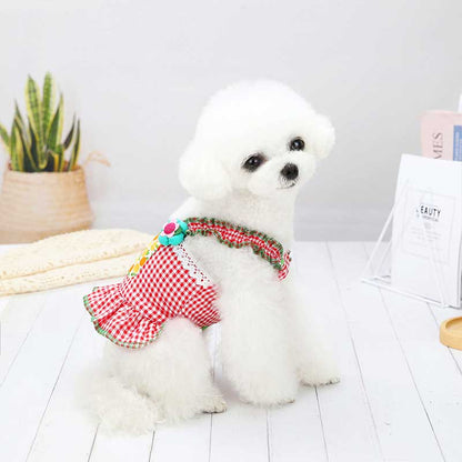 【犬 夏服 犬の服 春服用】キュートポケットキャミワンピース【ドッグウェア ペット ギンガムチェック ダックス トイプードル チワワ 服 タムベディ パグ 春服 夏服用】[CN][GI]