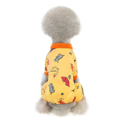 【犬服 犬 服 犬の服 秋服 冬服用】ロンパース《名入れ可能》【裏起毛 カラフル つなぎ オールインワンドッグ ペット ウェア ダックス トイプードル チワワ タムベディかわいい パグ】[CN]