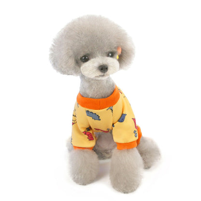 【犬服 犬 服 犬の服 秋服 冬服用】ロンパース《名入れ可能》【裏起毛 カラフル つなぎ オールインワンドッグ ペット ウェア ダックス トイプードル チワワ タムベディかわいい パグ】[CN]