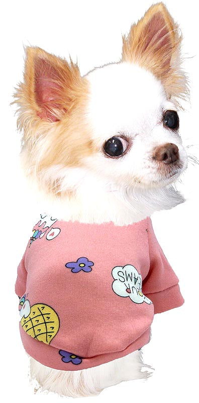 【犬服 犬 服 犬の服 秋服 冬服用】キュートトレーナー【ドッグウェア あったか 裏起毛 プリント ユニコーン きりん ドッグ ペット ダックス トイプードル チワワ タムベディかわいい】[CN]