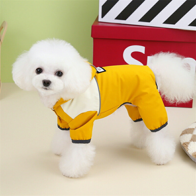 【犬服 犬 服 犬の服 春服 夏服用】DADAGOU レインコート【カッパ 雨の日 お散歩対策 梅雨 防水ドッグ ペット ウェア ダックス トイプードル チワワ タムベディおしゃれ ポメラニアン】[CN]