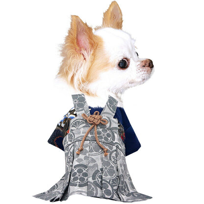 【犬服 犬 服 犬の服 秋服 冬服用】男振り袴 大地(だいち)《名入れ可能》【着物 和装 お正月 初詣 年賀状 七五三 前開きドッグ ペット ウェア ダックス トイプードル チワワ タムベディ かっこいい ポメラニアン】