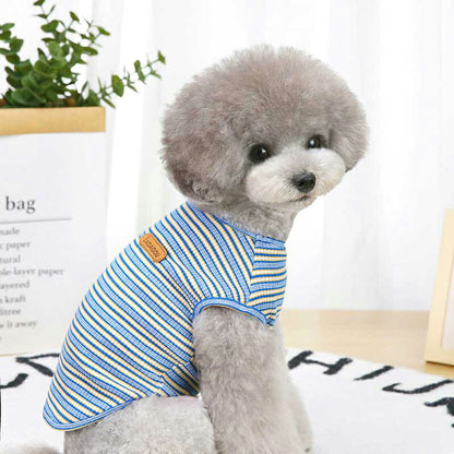 【犬 夏服 犬の服 春服用】《名入れ可能》マルチDADAボーダーシャツ【ドッグウェア ペット しましま アウトレット ダックス トイプードル チワワ 服 タムベディ パピヨン】[CN][GI]0