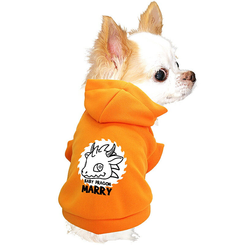 【犬服 犬 服 犬の服 名入れ 春秋服 冬服用】愛犬のお名前入り ドラコパーカー【干支 辰年 ドラゴン 年賀状ドッグ ペット ウェア ダックス トイプードル チワワ タムベディ かわいい ポメラニアン】(O/F/RI/L/)
