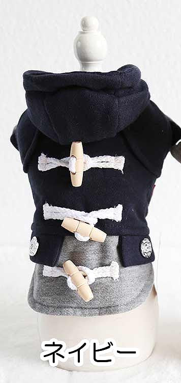 【犬服 犬 服 犬の服】ダッフルボタントレーナーパーカーアウター【ドッグウェア ペット アウトレット ダックス トイプードル チワワ 服 タムベディ おしゃれ ポメラニアン】[CN][GI]