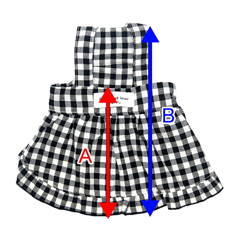 【犬服 犬 服 犬の服 春服 夏服用】アンサンブルワンピース【ブラウス 帽子 チェック フリルドッグ ペット ウェア ダックス トイプードル チワワ タムベディかわいい マルチーズ】[CN]