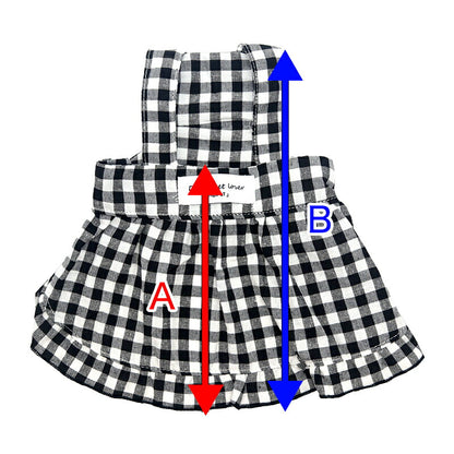 【犬服 犬 服 犬の服 春服 夏服用】アンサンブルワンピース【ブラウス 帽子 チェック フリルドッグ ペット ウェア ダックス トイプードル チワワ タムベディかわいい マルチーズ】[CN]
