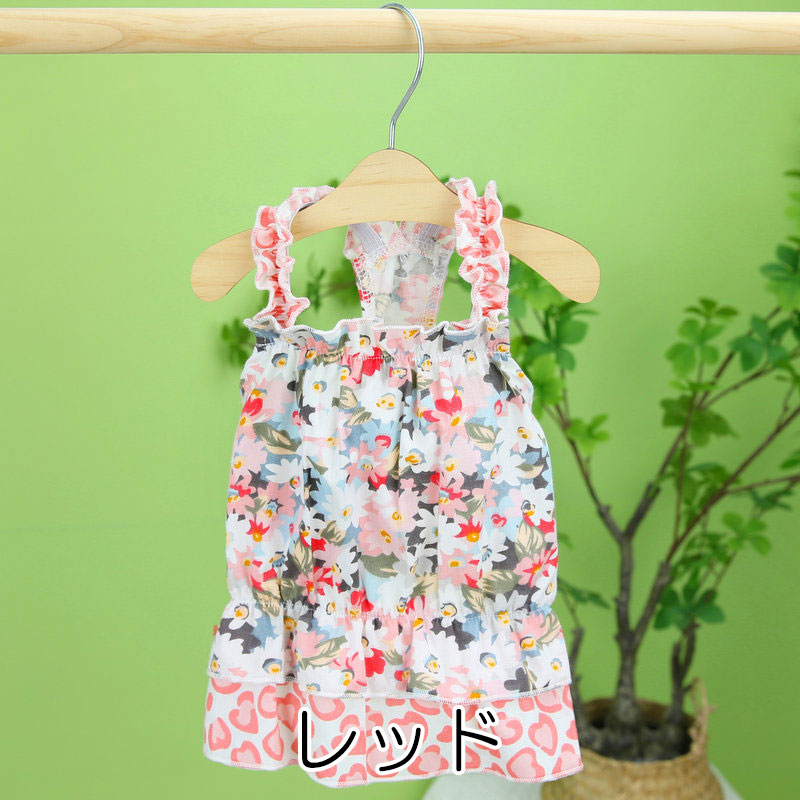 【犬服 犬 服 犬の服 春服 夏服用】フラワーパンサーキャミワンピース【花柄 ヒョウ柄 女の子ドッグ ペット ウェア ダックス トイプードル チワワ タムベディ かわいい パピヨン】[CN]