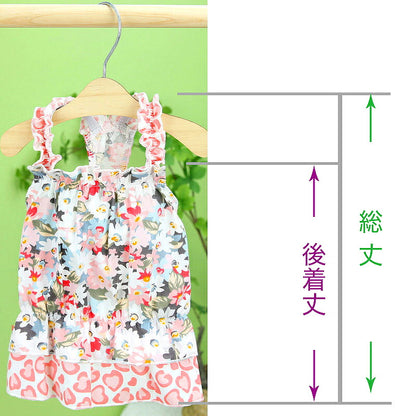 【犬服 犬 服 犬の服 春服 夏服用】フラワーパンサーキャミワンピース【花柄 ヒョウ柄 女の子ドッグ ペット ウェア ダックス トイプードル チワワ タムベディ かわいい パピヨン】[CN]