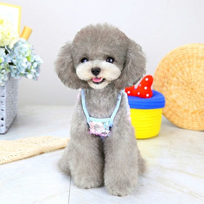 【犬服 犬 服 犬の服 春夏服用】フラワーローズメッシュキャミソール【涼しい ドッグ ペット ウェア ダックス トイプードル チワワ タムベディ きれい ポメラニアン】[CN]