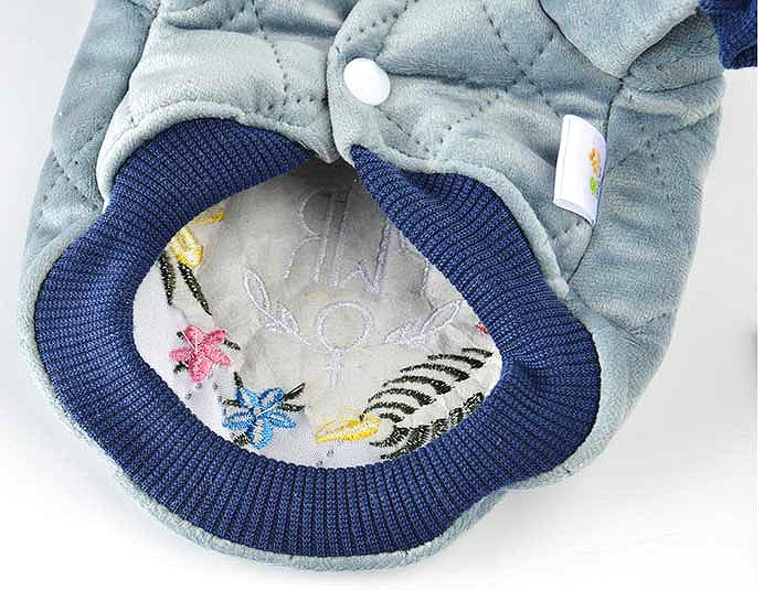 【犬服 犬 服 犬の服】フラワーステッチアウター【ドッグウェア ペット アウトレット ダックス トイプードル チワワ 花柄 刺繍 タムベディ かわいい シュナウザー】[CN]