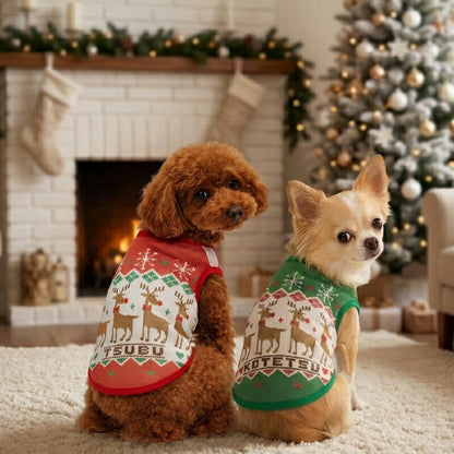 【犬服 犬 服 犬の服 秋服 冬服用】愛犬のお名前入り ファンウィンターシャツ【トナカイ クリスマス 雪の結晶 日本製ドッグ ペット ウェア ダックス トイプードル チワワ タムベディ かわいい シーズー】(S/3/N/H/)