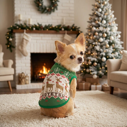 【犬服 犬 服 犬の服 秋服 冬服用】愛犬のお名前入り ファンウィンターシャツ【トナカイ クリスマス 雪の結晶 日本製ドッグ ペット ウェア ダックス トイプードル チワワ タムベディ かわいい シーズー】(S/3/N/H/)