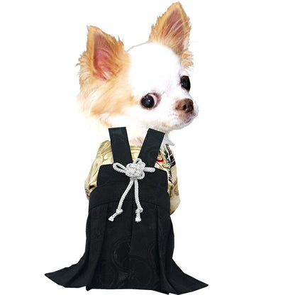 【着物 犬 服 犬の服 秋服 冬服用】男振り袴 風雅(ふうが)《名入れ可能》【日本製 和柄 お正月 初詣 七五三 はかまドッグ ペット ウェア ダックス トイプードル チワワ タムベディ 男らしい ポメラニアン】