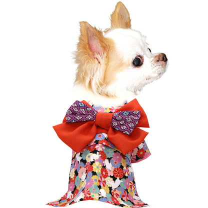 【犬服 犬 服 犬の服 秋服 冬服用】艶やか晴れ着 風華(ふうか)《名入れ可能》《コサージュ別売》【着物 お正月 初詣 年賀状 七五三 前開きドッグ ペット ウェア ダックス トイプードル チワワ タムベディ おしゃれ】
