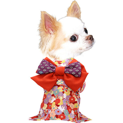 【犬服 犬 服 犬の服 秋服 冬服用】艶やか晴れ着 風華(ふうか)《名入れ可能》《コサージュ別売》【着物 お正月 初詣 年賀状 七五三 前開きドッグ ペット ウェア ダックス トイプードル チワワ タムベディ おしゃれ】