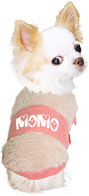 【犬服 犬 服 秋冬 犬の服 名入れ】愛犬のお名前入り フワモコボア【ドッグウェア ふわふわ カラフル チワワ ダックス トイプードル かわいい マルチーズ タムベディ】(O/F/RI/L/)