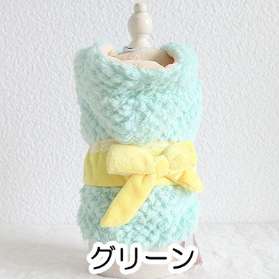 【犬服 犬 服 秋冬 犬の服】フワリボンコート アウター【ドッグウェア ペット アウトレット フリース マイヤー ボア ダックス トイプードル チワワ 服 タムベディ かわいい ヨーキー】[CN]