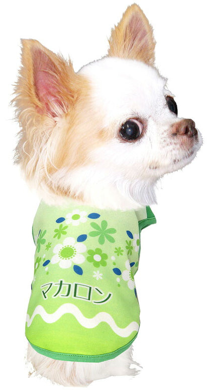 【犬服 犬 服 犬の服 名入れ 春服 夏服用】愛犬のお名前入り フラワーウェーブ【ドッグウェア レトロ 花柄 ペット ウェア ダックス トイプードル チワワ タムベディ シーズー】(S/3/N/H/)