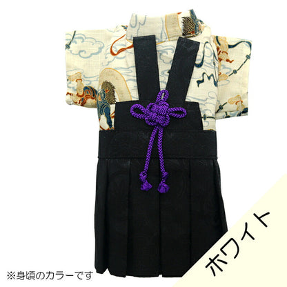 【着物 犬 服 犬の服 秋服 冬服用】男振り袴 雅神(がしん)《名入れ可能》【日本製 和柄 お正月 初詣 七五三 はかまドッグ ペット ウェア ダックス トイプードル チワワ タムベディ かっこいい ポメラニアン】