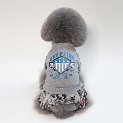 【犬服 犬 服 犬の服 ドッグウェア】ゴールドフィッシュカバーオール【ペット アウトレット ダックス トイプードル チワワ 服 タムベディ かっこいい パグ ロンパース】[CN][GI]