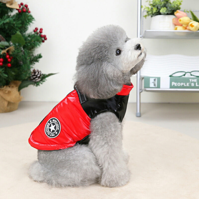 【犬服 犬 服 犬の服 秋服 冬服用】グッドラックアウター【背中開きファスナー ハーネス不要 ボ ア寒さ対策ドッグ ペット ウェア ダックス トイプードル チワワ タムベディ かっこいい パグ】[CN]