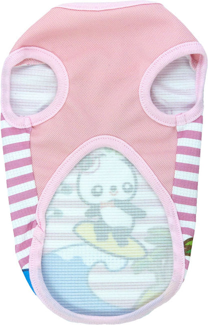【犬 夏服用 犬の服 名入れ 春服】ひんやり 接触冷感素材 クール 愛犬のお名前入りゴーパンダゴーシャツ【ドッグウェア トイプードル チワワ かわいい パグ 暑さ対策 熱中症対策 タムベディ】(S/B/N/H/)