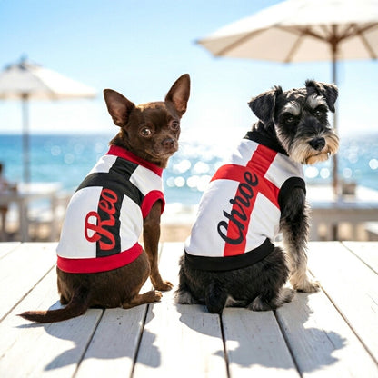 【犬服 犬 服 犬の服 秋服 冬服用】愛犬のお名前入り グランドクロス 【 袖あり 日本製 オリジナル ドッグ ペット ウェア ダックス トイプードル チワワ タムベディ かっこいい パグ】(S/3/RI/H/)