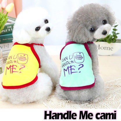 【犬 夏服 犬の服 春服用】《名入れ可能》ハンドルミーキャミ【ドッグウェア ペット アウトレット ダックス トイプードル チワワ 服 タムベディ かわいい マルチーズ】[CN]