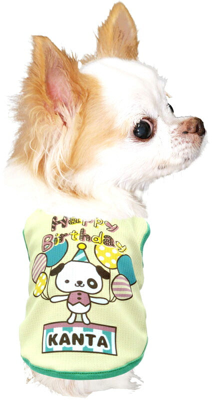 【犬 夏服 犬の服 名入れ】ひんやり 接触冷感素材 クール 愛犬のお名前入り ハッピーバースデーシャツ 【誕生日 プレゼント ドッグウェア ダックス トイプードル チワワ タムベディ】(S/B/N/H/)