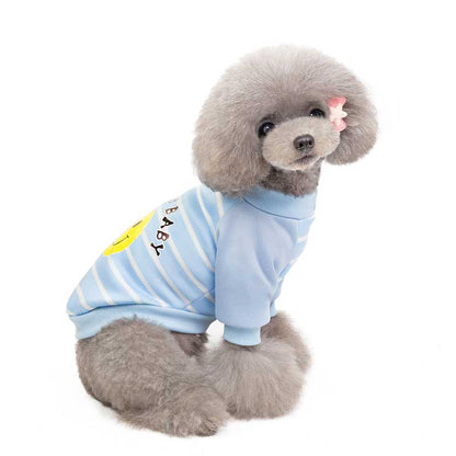 【犬服 犬 服 犬の服】ハッピーベイビートレーナー【ドッグウェア ペット ニコちゃん スマイル ボーダー アウトレット ダックス トイプードル チワワ 服 タムベディ おしゃれ シーズー】[CN]