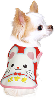 【犬服 犬 服 秋冬 犬の服 名入れ】愛犬のお名前入り ハッピーマウス シャツ【ドッグウェア 年賀状 ねずみ ネズミ 新年 祝 お正月 チワワ ダックス トイプードル おもしろい タムベディ】(S/3/N/H/)