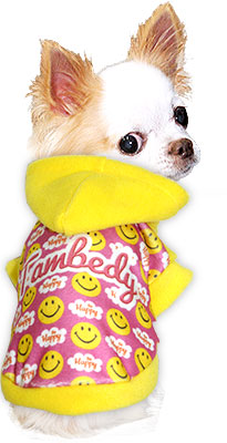 【犬服 犬 服 秋冬 犬の服】ハッピースマイル フリースパーカー【ドッグウェア ぽかぽか 寒さ対策 ニコちゃん トイプードル チワワ ダックス タムベディ 元気 柴犬】[GI]