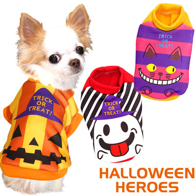 【犬服 犬 服 犬の服 ハロウィン 秋服 冬服用】ハロウィンヒーローズ2 (3D)【ドッグウェア パンプキン かぼちゃ ダックス トイプードル チワワ おもしろ タムベディ】