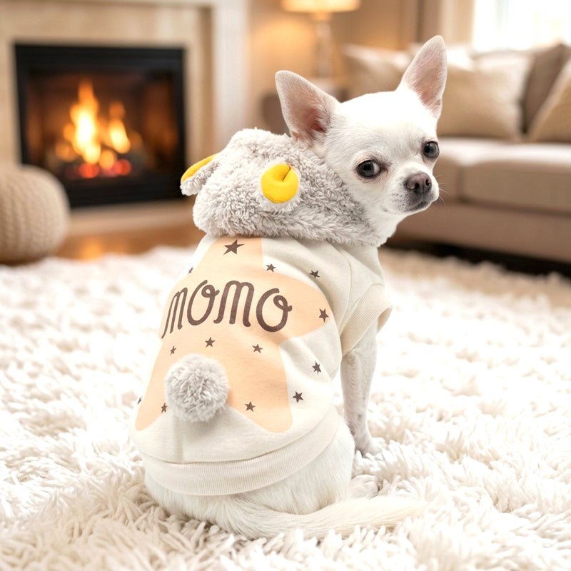 【犬服 犬 服 犬の服 春秋服 冬服用】愛犬のお名前入り ふわふわひつじボアパーカー【耳付き フード しっぽ付き 日本製 ドッグ ペット ウェア ダックス トイプードル チワワ タムベディ セール】(S/P/RI/H)