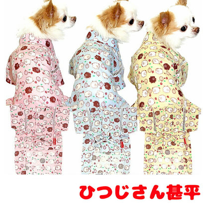 【犬 浴衣 甚平 犬の服】《名入れ可能》ひつじさん 甚平[GI]【和柄 部屋着 チワワ ダックス トイプードル タムベディ かわいい ポメラニアン 浴衣】
