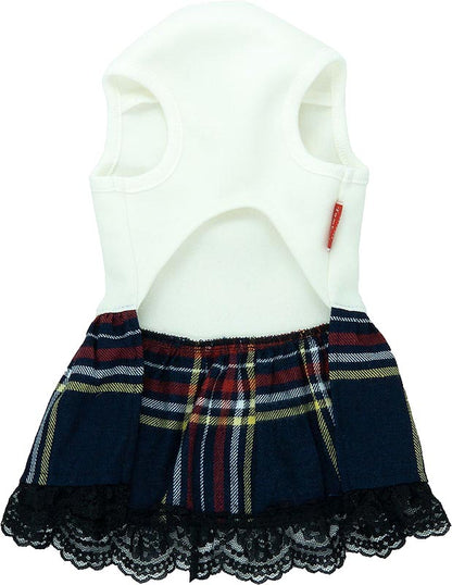 【犬服 犬 服 犬の服 名入れ 秋服 冬服用】愛犬のお名前入り ハロウィンランドワンピース【ドッグウェア かぼちゃ チェック レース ペット ダックス トイプードル チワワ タムベディ】(H/)