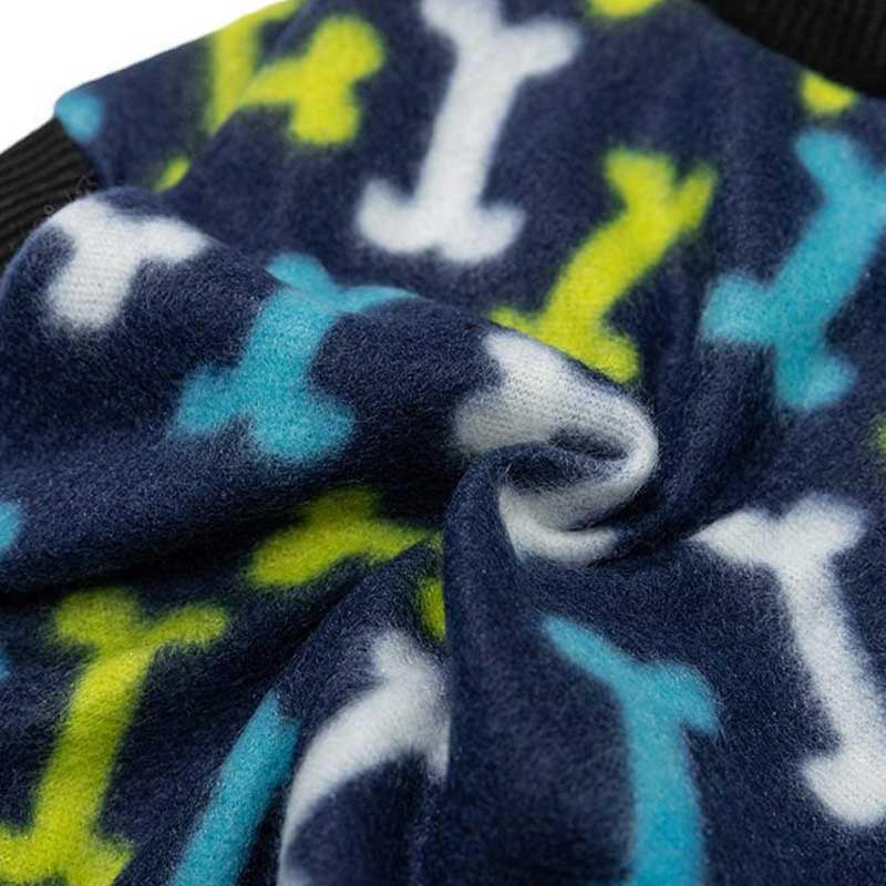 【犬服 犬 服 犬の服 秋服 冬服用】ホネホネフリース【お散歩 寒さ対策 ポカポカ 骨マークドッグ ペット ウェア ダックス トイプードル チワワ タムベディ おもしろい シーズー】[CN][GI]