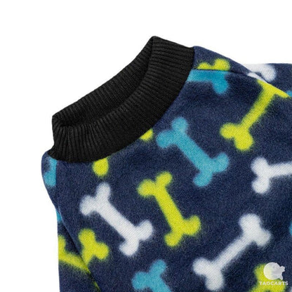 【犬服 犬 服 犬の服 秋服 冬服用】ホネホネフリース【お散歩 寒さ対策 ポカポカ 骨マークドッグ ペット ウェア ダックス トイプードル チワワ タムベディ おもしろい シーズー】[CN][GI]